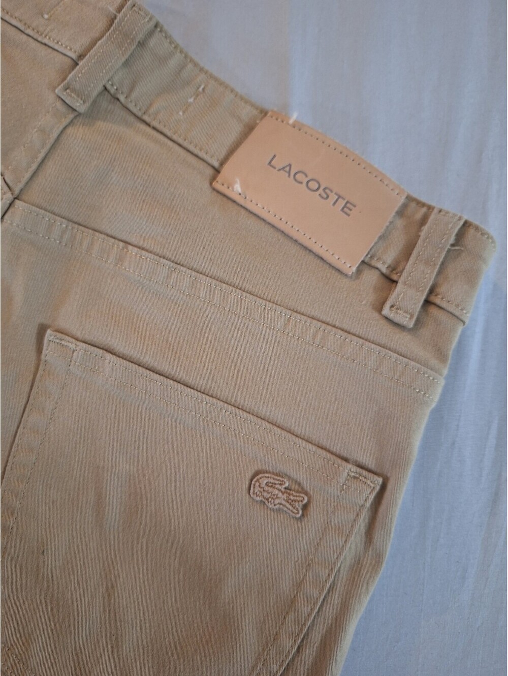LACOSTE Authentic Cotton Denim Mens 5 Pocket Jean Size 30x34 Slim Fit Excellent